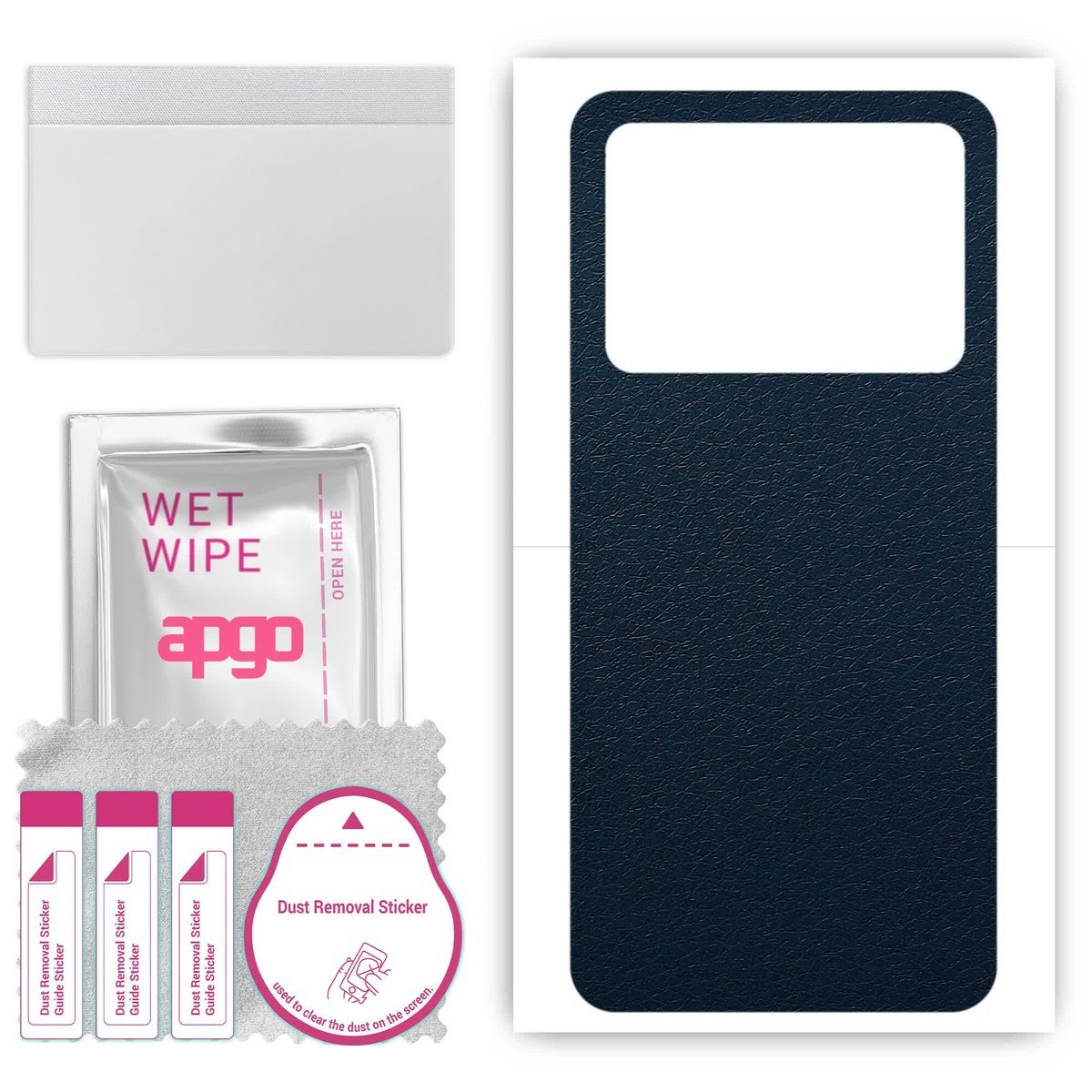 Folia naklejka skórka strukturalna na TYŁ do Xiaomi Redmi K70 Extreme Edition - Skóra Granatowa - apgo SKINS