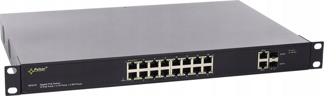 Switch Pulsar SFG116 Switch PoE 16-portowy do 16 kamer 5902135325131