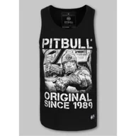 Koszulki sportowe męskie - Pit Bull Tank Top Na Ramiączkach Drive Black - miniaturka - grafika 1