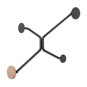 Wieszaki i stojaki - Czarny wieszak ścienny na zewnętrzny róg Gazzda Hook - miniaturka - grafika 1