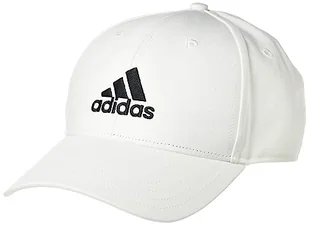 adidas Czapka baseballowa unisex z bawełny diagonalu, biały/czarny, XS - Czapki damskie - miniaturka - grafika 1