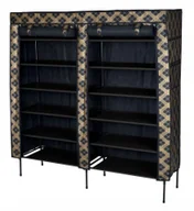 Szafki na buty - Szafka Na Buty Obuwie Tekstylna Składana Półka Regał Szafa Stojak Metalowy - miniaturka - grafika 1