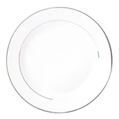 Talerze - Talerz AMBITION Aura Silver 27 cm Biało-srebrny - miniaturka - grafika 1