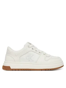 Calvin Klein Jeans Sneakersy Low Cut Lace-Up Sneaker V3X9-82093-1697 M Biały - Buty dla chłopców - miniaturka - grafika 1