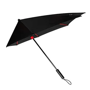 STORMaxi Kominiarka – wiatroodporna aerodynamiczna – wytrzymuje wiatr do 65 km/h, czerwona rama, duży parasol, Czerwona ramka, Large, Parasol kij - Parasole - miniaturka - grafika 1