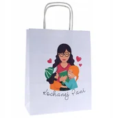 Akcesoria do pakowania - torebka prezentowa z nadrukiem Kochanej Pani na dzień nauczyciela 1 szt - miniaturka - grafika 1