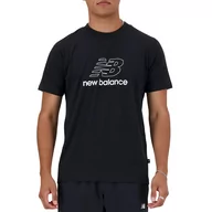 Koszulki sportowe męskie - Koszulka New Balance MT41906BK - czarna - miniaturka - grafika 1