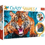 Puzzle - Trefl Puzzle 600 Crazy Shapes Oko w oko z tygrysem - miniaturka - grafika 1