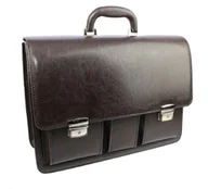 Teczki i aktówki - Aktówka Elegant Na Dokumenty Do Pracy PolskaGalanteria Skóra Ekologiczna Wzór 5 CZEKOLADOWA - miniaturka - grafika 1