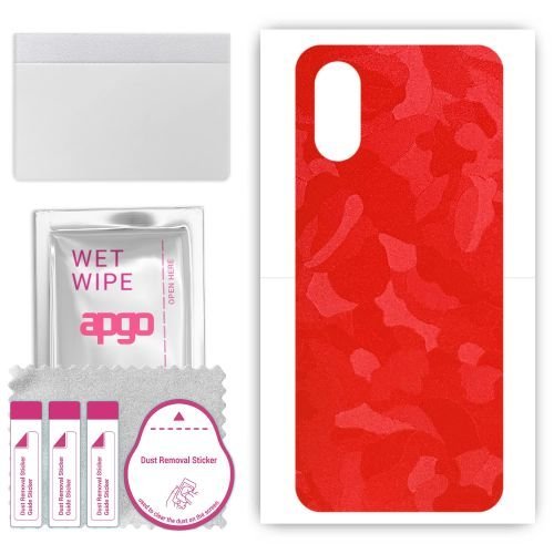 folia naklejka skórka strukturalna na TYŁ do Sony Xperia 10 VI - Moro Camo Czerwony - apgo SKINS