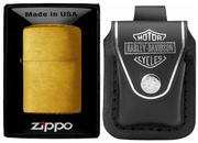 Trafika - ZESTAW ZIPPO ZAPALNICZKA BRASS BRUSHED+ETUI* - miniaturka - grafika 1