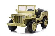 Pojazdy elektryczne dla dzieci - Pojazd Retro Wojskowy 4x4 Matcha PA.JH-101.BEZ - miniaturka - grafika 1