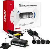 Czujniki parkowania - AMiO Zestaw czujników parkowania pod kamerę i wyświetlacz lcd czarne 22mm amio-02989 - miniaturka - grafika 1