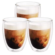 Szklanki - 3x Szklanka termiczna z podwójnym szkłem 250ml Wessper CrystalLatte, Caffe Latte - miniaturka - grafika 1