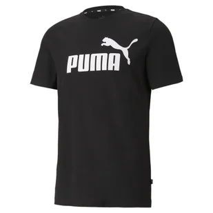 Męska koszulka z logo Essentials PUMA Black - Koszulki sportowe męskie - miniaturka - grafika 1