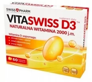 SWISSPHARM SP. Z O.O. SP. K. VitaSwiss D3 2000 60 kapsułek 3508161 - Witaminy i minerały - miniaturka - grafika 1