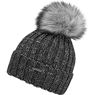 CHILLOUTS Damska czapka zimowa Rosalie Hat, Dark Grey Glitter, jeden rozmiar - Czapki damskie - miniaturka - grafika 1