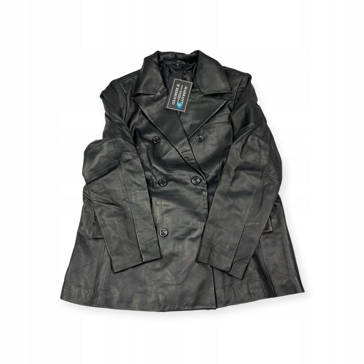 Skórzana kurtka damska czarna REAL LEATHER 2XL