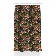 Zasłony - Gotowa zasłona na kółka Czerwone kwiaty 150x240 cm, Fabricsy - miniaturka - grafika 1