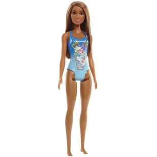 Mattel, Lalka Barbie Plażowa w niebieskim kostiumie - Lalki dla dziewczynek - miniaturka - grafika 1