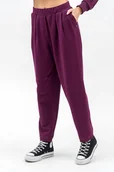 Spodnie sportowe damskie - Dresowe spodnie damskie ,,ADALET bakłażan - miniaturka - grafika 1
