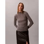 Bluzki damskie - Calvin Klein Półgolf Slim Fit z dodatkiem wełny - miniaturka - grafika 1