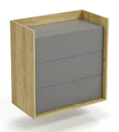 Komody - Komoda modułowa hikora + szary przykurzony M9-P06 - miniaturka - grafika 1