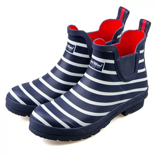 Sztyblety damskie w paski, kalosze Rain Way by Captain Mike, rozmiar 39 - Kalosze damskie Sztyblety damskie w paski, kalosze Rain Way by Captain Mike, rozmiar 39 - Kalosze damskie - miniaturka - grafika 1