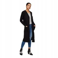 Swetry damskie - NOISY MAY CZARNY DŁUGI KARDIGAN Z KIESZENIAMI I DŁUGIM RĘKAWEM M 6BA - miniaturka - grafika 1