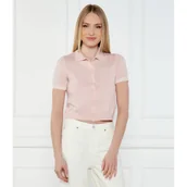 Swetry damskie - Guess Jeans Polo CARDI | Cropped Fit | z dodatkiem jedwabiu - miniaturka - grafika 1