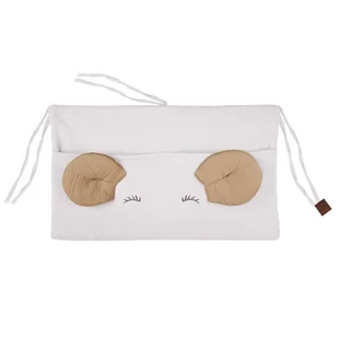 Hi Little One organizer przybornik do łóżeczka MOUSE White/Beige - Organizery na łóżeczko - miniaturka - grafika 1