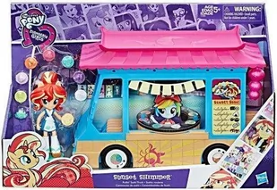 Hasbro My Little Pony Equestria Girls Minis Sushi Truck i Sunset Shimmer C1840 C1840 - Figurki dla dzieci - miniaturka - grafika 1