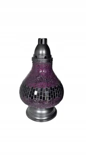 Znicz Witraż Lampion Karafa Fioletowa - Lampiony i znicze - miniaturka - grafika 1