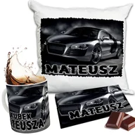 Czekolada - Zestaw AUDI RS Kubek + Poduszka + Czekolada + Imię Prezent Nadruk - miniaturka - grafika 1