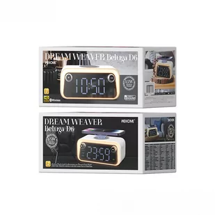 WEKOME Beluga D6 Dream - Wielofunkcyjny bezprzewodowy głośnik / Radio FM z funkcją ładowania indukcyjnego 15W MagSafe (Biały) - Pozostałe akcesoria do telefonów - miniaturka - grafika 3