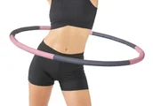 Pozostały sprzęt i akcesoria do ćwiczeń - Obręcz fitness SCHILDKRÖT Fitness Hoop grey-rose - miniaturka - grafika 1