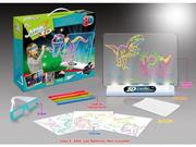 Tablice dla dzieci - Magiczna, Podświetlana Tablica Do Malowania + Okulary 3D Dinozaury - miniaturka - grafika 1