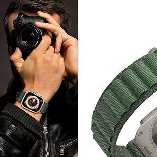 Pasek do zegarka Alogy Sport Strap do Apple Watch 4/5/6/7/8/SE/Ultra (42/44/45/49mm) Zielony - Akcesoria do smartwatchy - miniaturka - grafika 3