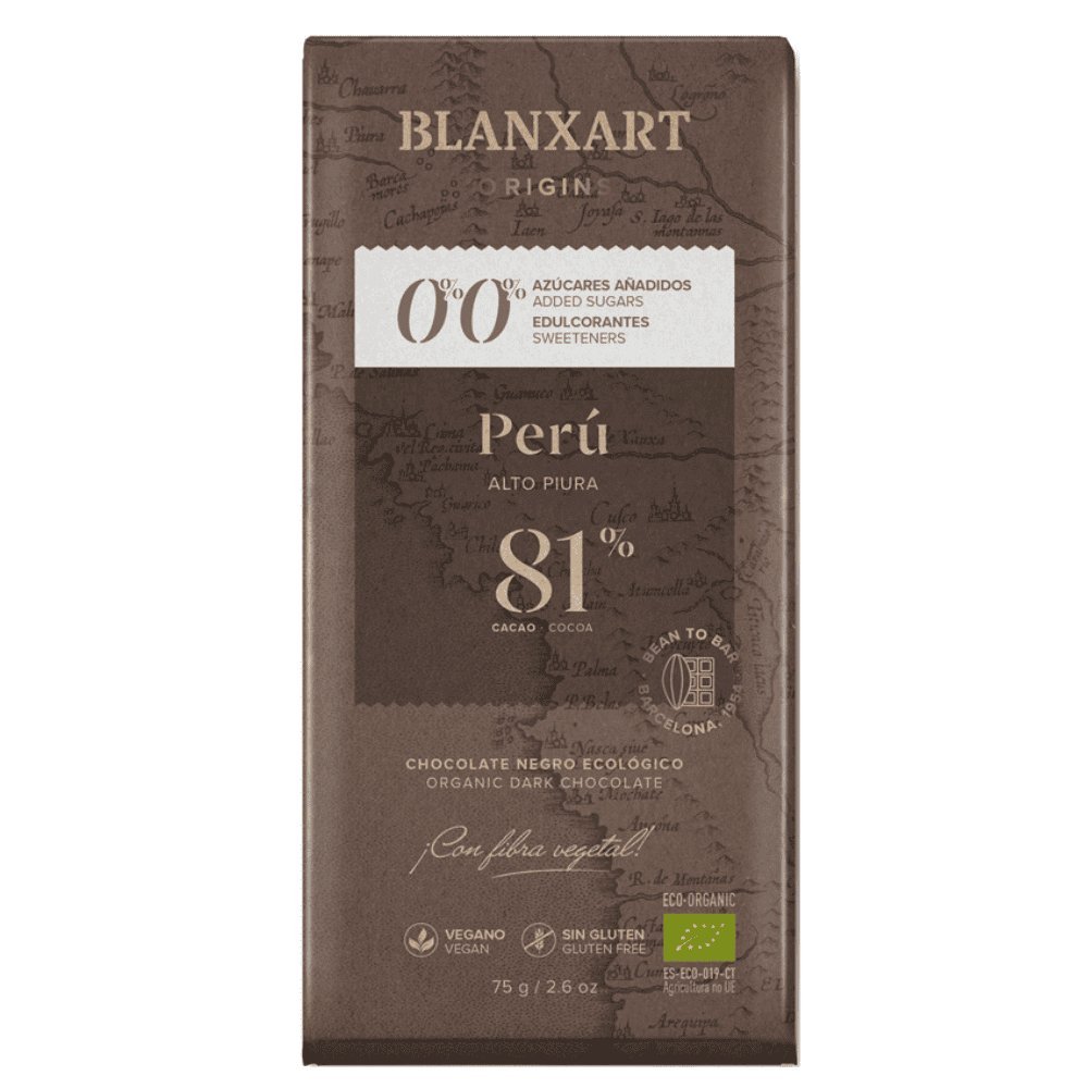 Blanxart czekolada ciemna 81% Peru bez cukru 75g
