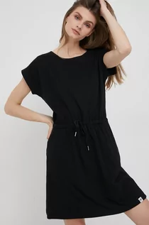 Sukienki - Lee Cooper Cooper sukienka bawełniana kolor czarny mini oversize - grafika 1