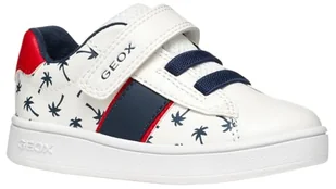 Geox B ECLYPER Boy A, buty dziecięce-dziecięce, białe/czerwone, 22 EU, Biało-czerwony, 22 EU - Buty dla chłopców - miniaturka - grafika 1