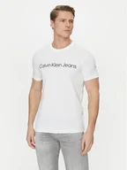 Koszulki męskie - Calvin Klein Jeans T-Shirt J30J322552 Biały Slim Fit - miniaturka - grafika 1