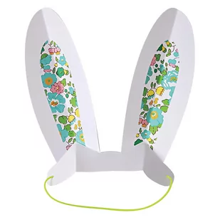 MERI MER - Papierowe uszy królika  - zestaw 8 szt. - Liberty Green Betsy - Stroje karnawałowe - miniaturka - grafika 1