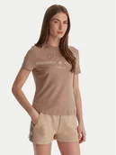 Koszulki i topy damskie - Guess T-Shirt V6GI06 K2967 Beżowy Regular Fit - miniaturka - grafika 1