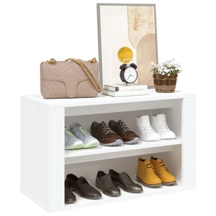 Lumarko Półka na buty, biała, 75x35x45 cm - Szafki na buty - miniaturka - grafika 5