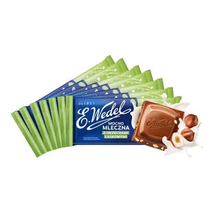 Czekolada mocno mleczna z orzechami 7 sztuk x 80 g E.Wedel - Czekolada - miniaturka - grafika 1