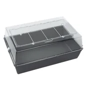 Klatki dla gryzoni - TIAKI klatka dla małych zwierząt Panorama - Szara (dł. x szer. x wys.): 71 x 46 x 31,5 cm - miniaturka - grafika 1