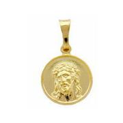 Dewocjonalia - Srebrny medalik z Jezusem, pozłacany. UR224MER - miniaturka - grafika 1