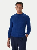 Swetry męskie - Kappa Sweter 63111DW Niebieski Regular Fit - miniaturka - grafika 1