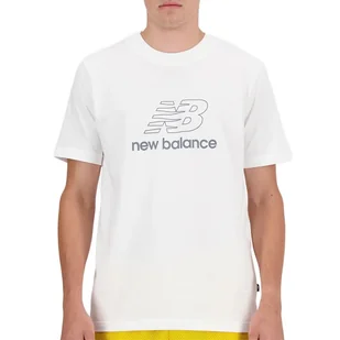 Koszulka New Balance MT41906WT - biała - Koszulki męskie - miniaturka - grafika 1